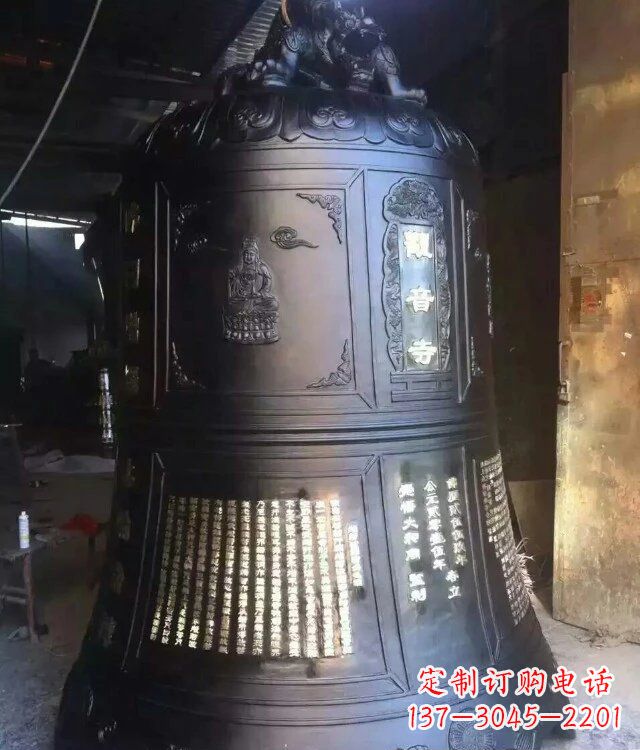 江西寺庙铸铜钟铜雕_1