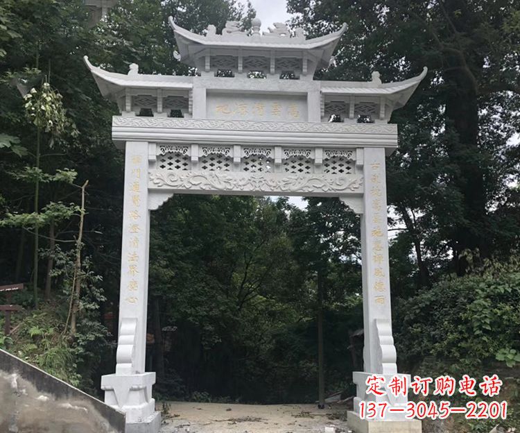 江西寺院牌坊石雕