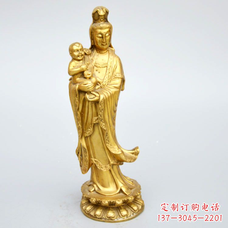 江西送子观音铜雕