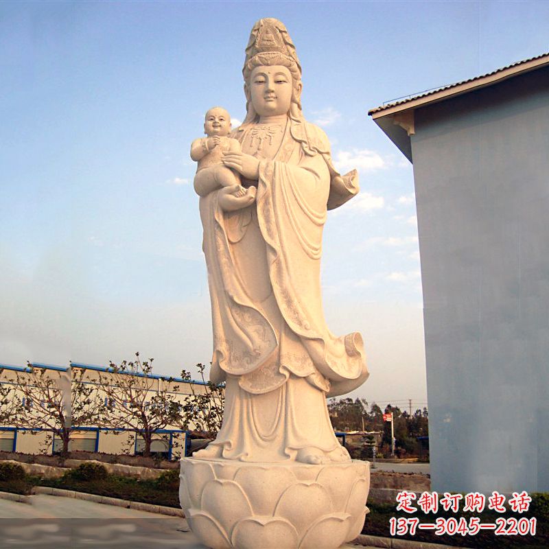 江西送子观音石雕