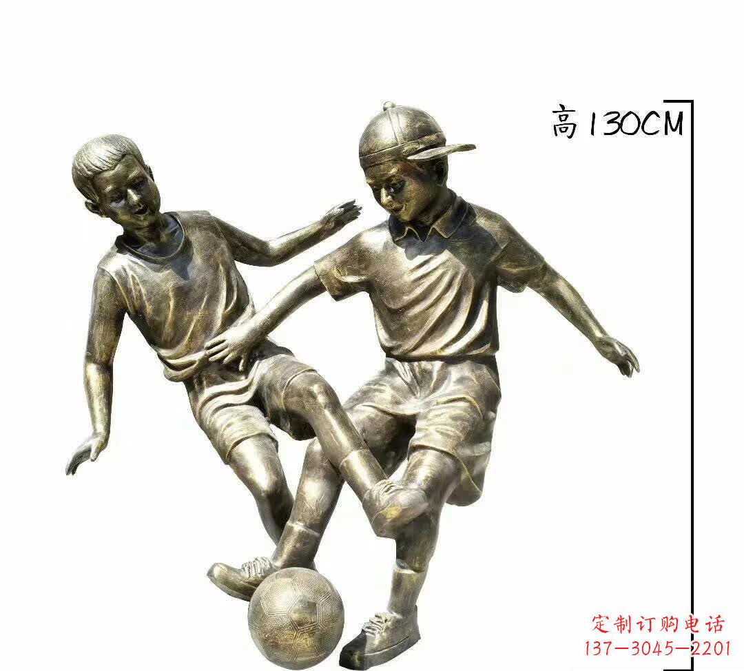 江西踢足球人物铜雕112