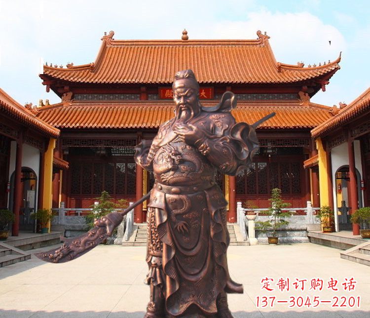江西提刀武财神关公铜雕