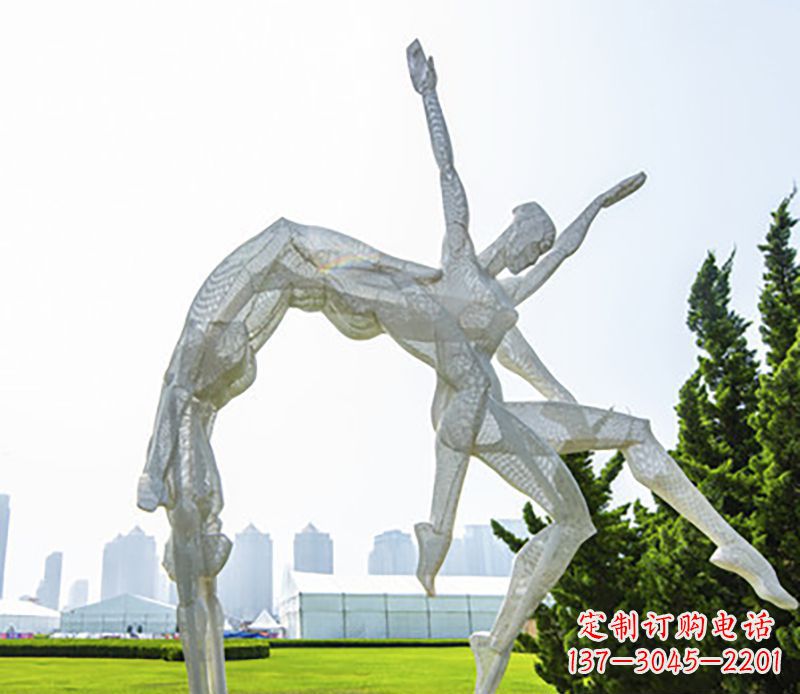 江西体操运动员不锈钢雕塑