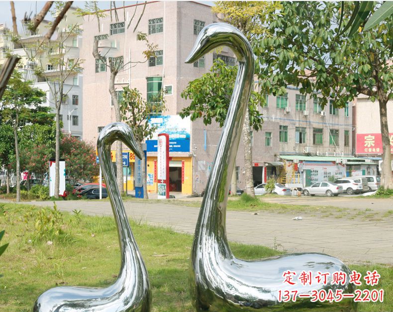 江西天鹅抽象不锈钢雕塑112
