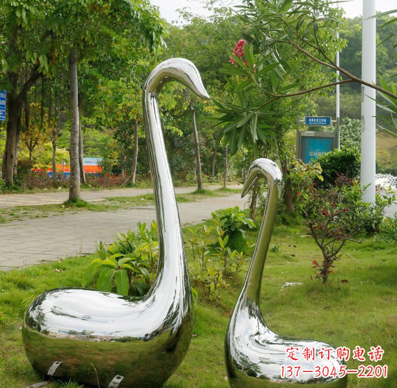 江西天鹅抽象不锈钢雕塑