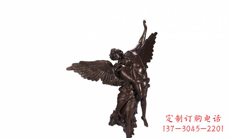 江西天使玻璃钢仿铜人物雕塑