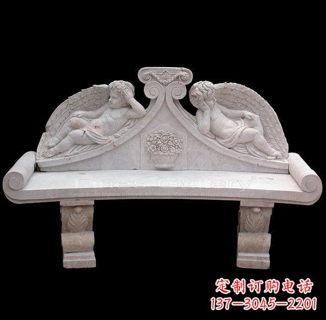 江西天使石雕座椅公园景观雕塑