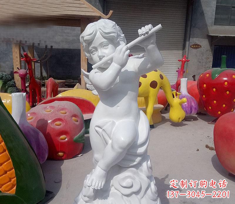 江西天使吹笛人物石雕