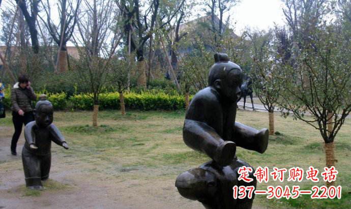 江西跳山羊公园人物铜雕