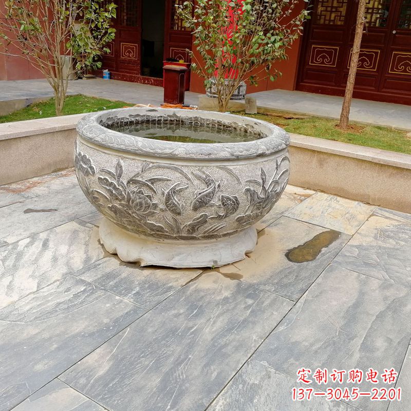 江西庭院水缸石雕