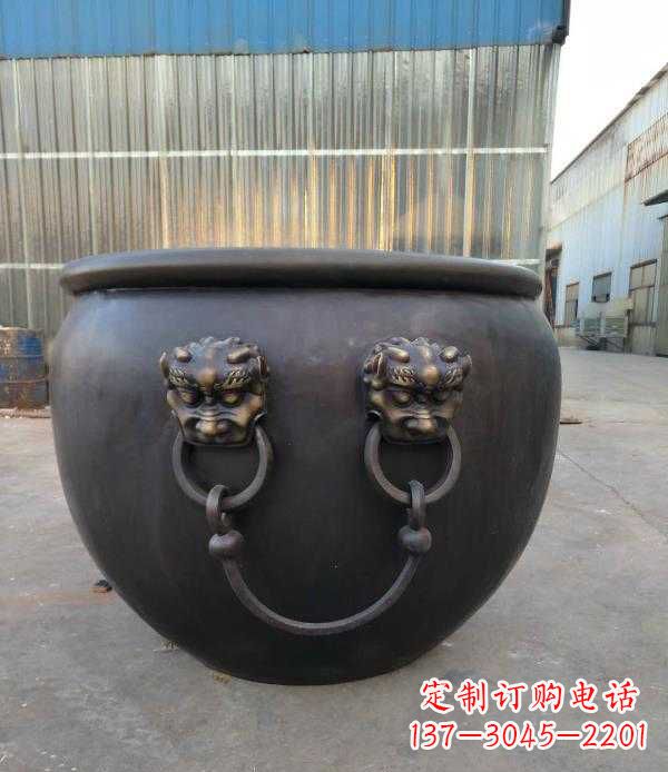 江西庭院水缸铜雕
