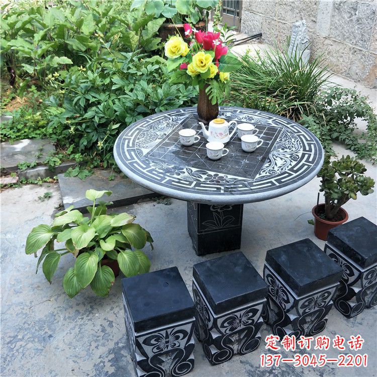 江西庭院天然石桌凳