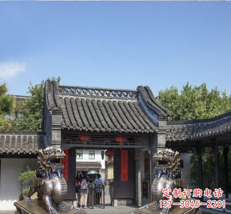 江西铜雕北京狮子庭院动物雕塑
