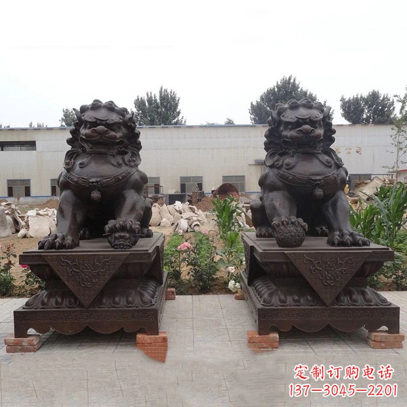 江西铜雕北京狮子