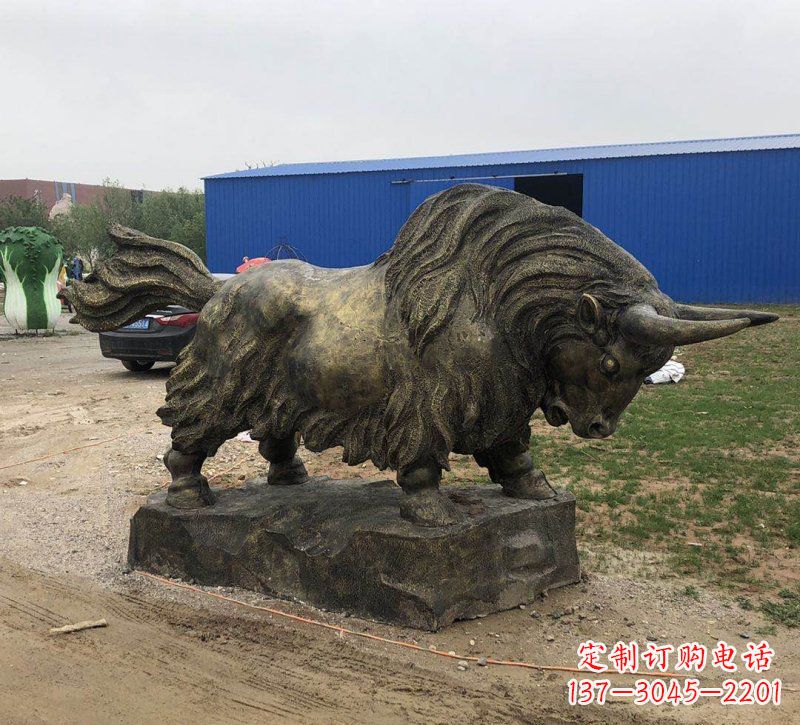 江西铜雕奔牛雕塑