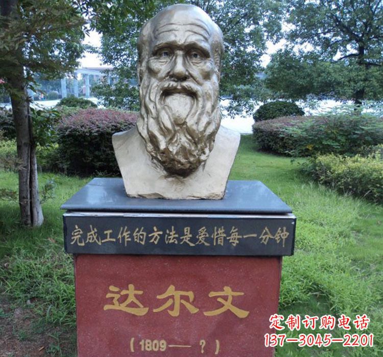 江西铜雕达尔文头像雕塑