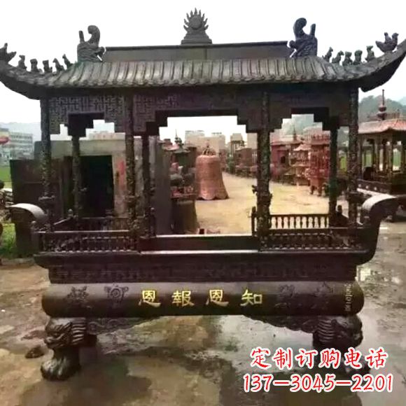 江西铜雕纯铜香炉