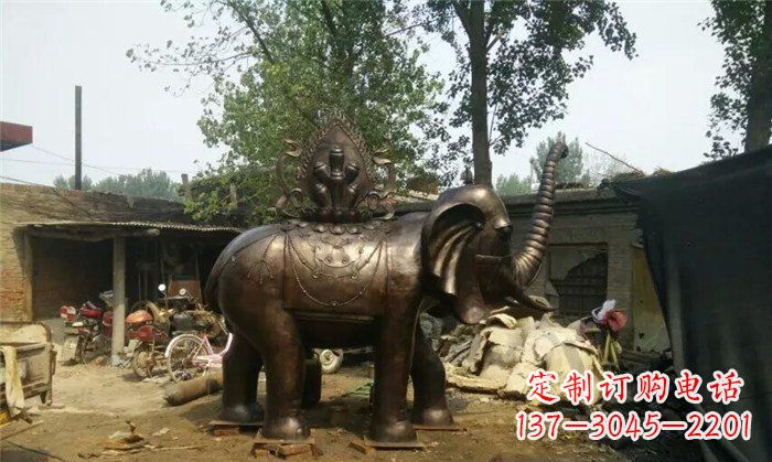 江西铜雕大象平安吉祥公园动物雕塑