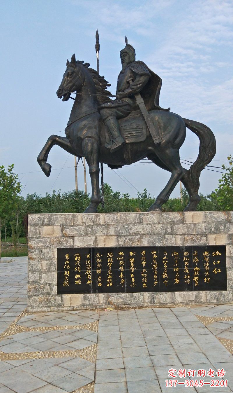江西铜雕古代名人岳飞