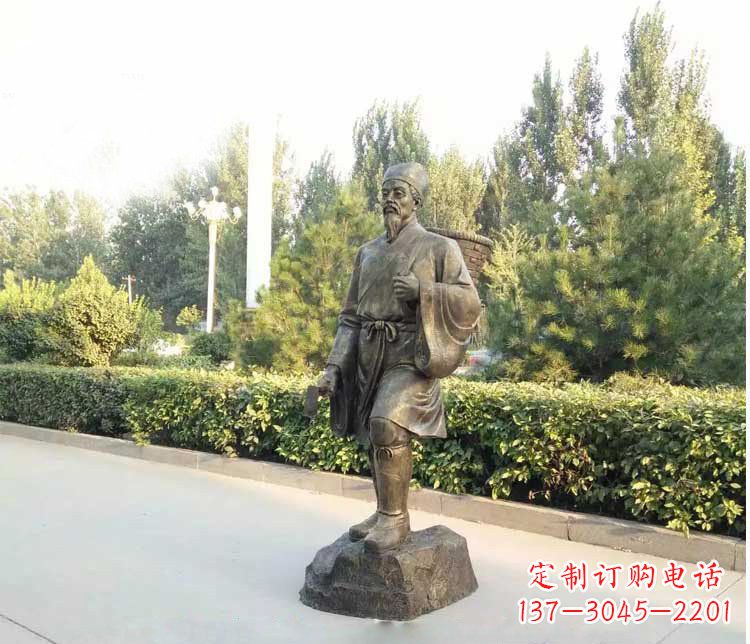 江西铜雕古代名医李时珍雕塑