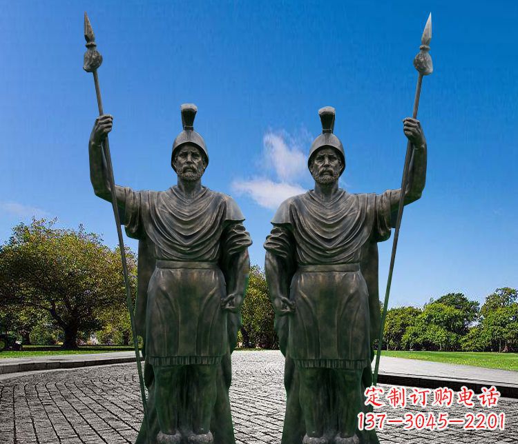 江西铜雕古罗马战士人物