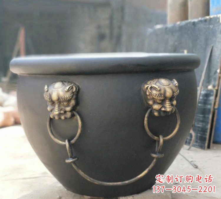 江西铜雕故宫水缸