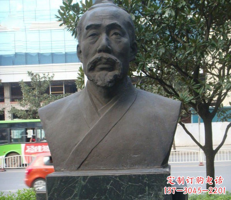 江西铜雕管仲名人雕塑肖像