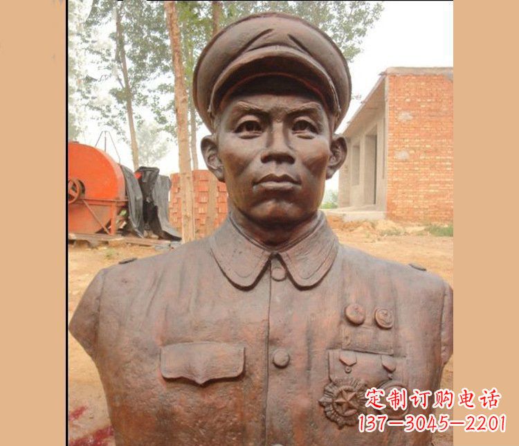 江西铜雕广场军人胸像雕塑