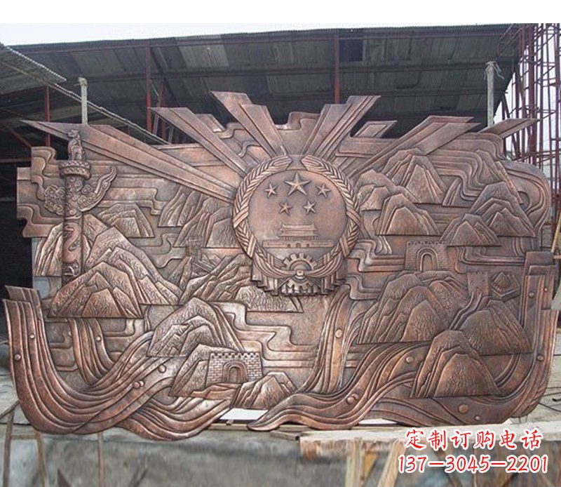 江西铜雕广场军人壁画雕塑摆件