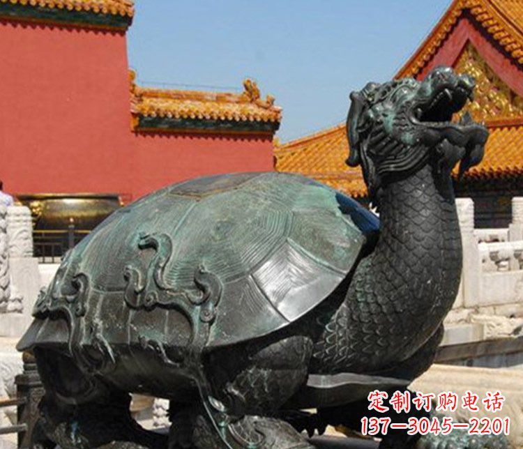 江西铜雕广场龙龟动物雕塑