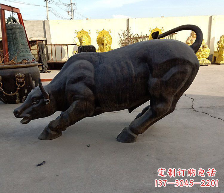 江西铜雕广场水牛动物雕塑 (2)