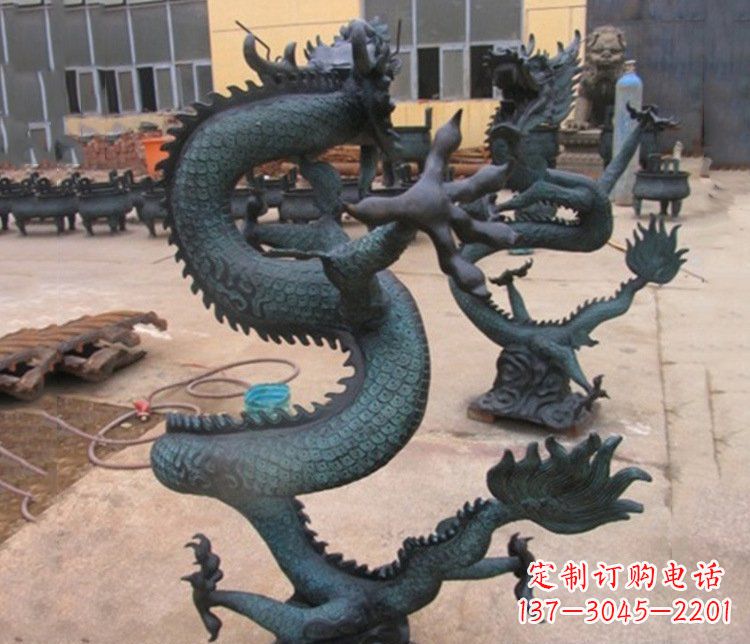 江西铜雕户外装饰神龙雕塑摆件