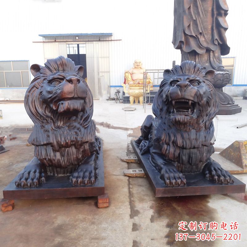 江西铜雕汇丰狮子雕塑