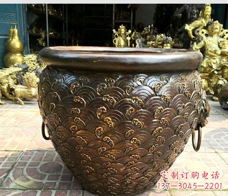 江西铜雕景观花盆