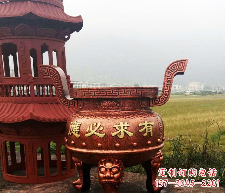 江西铜雕景观香炉