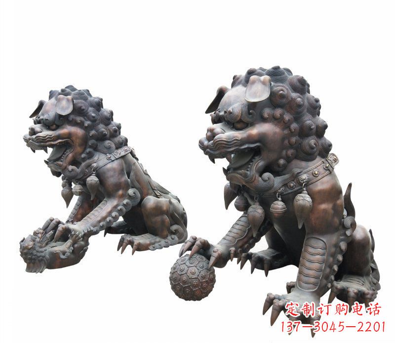 江西铜雕酒店镇宅招财麒麟雕塑