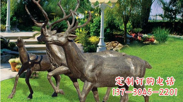 江西铜雕鹿公园动物雕塑