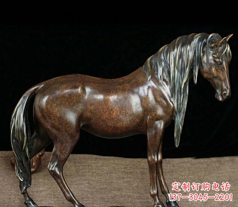 江西铜雕马公园动物摆件