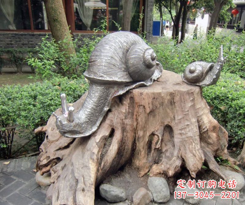 江西铜雕母子蜗牛