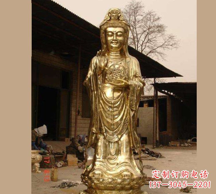 江西铜雕南海观音