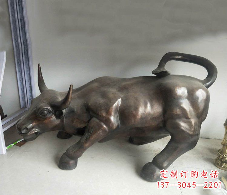 江西铜雕牛广场动物景观摆件