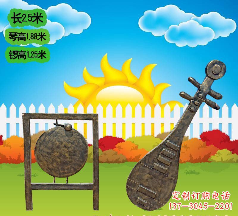 江西铜雕琵琶雕塑