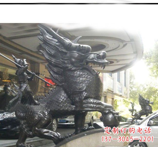 江西铜雕麒麟公司门口神兽雕塑