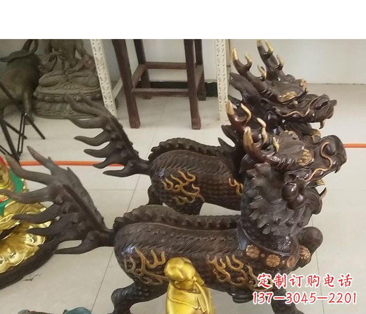 江西铜雕麒麟招财雕塑