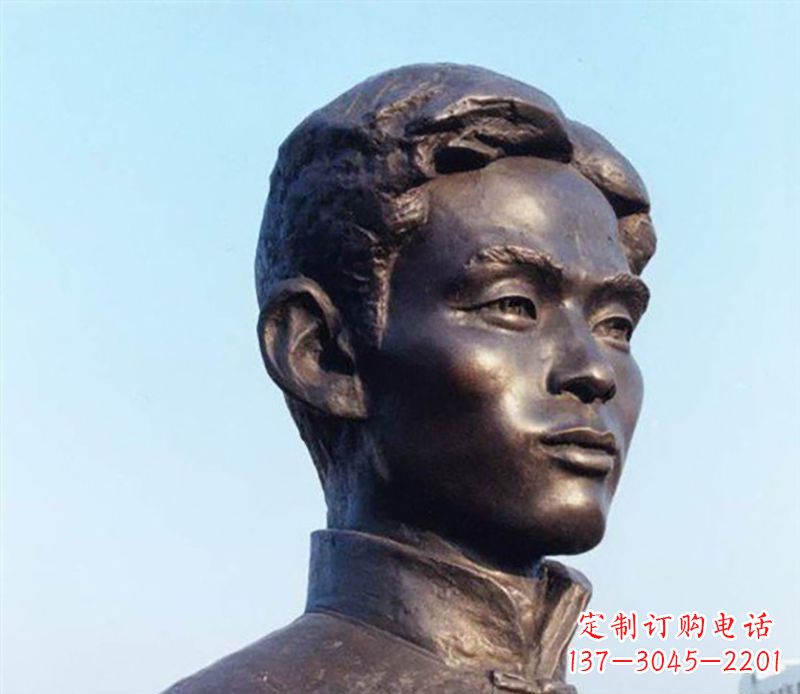 江西铜雕人物头像