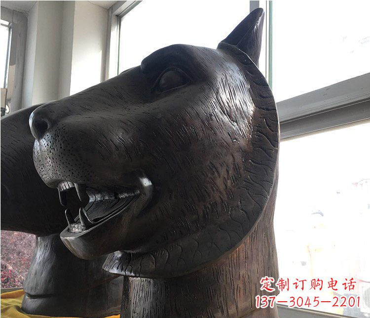 江西铜雕生肖动物头像雕塑摆件