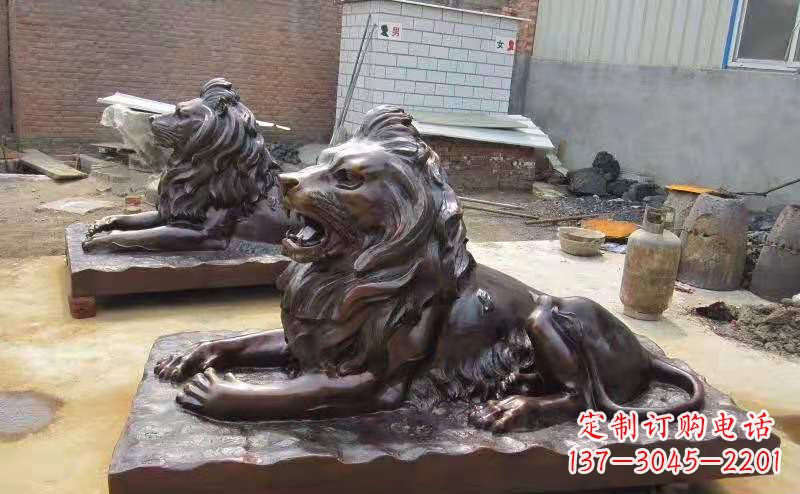 江西铜雕狮子户外摆件镇宅动物雕塑