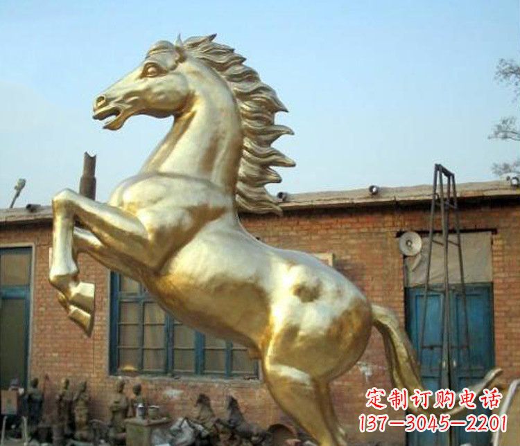 江西铜雕室商场招财动物马雕塑