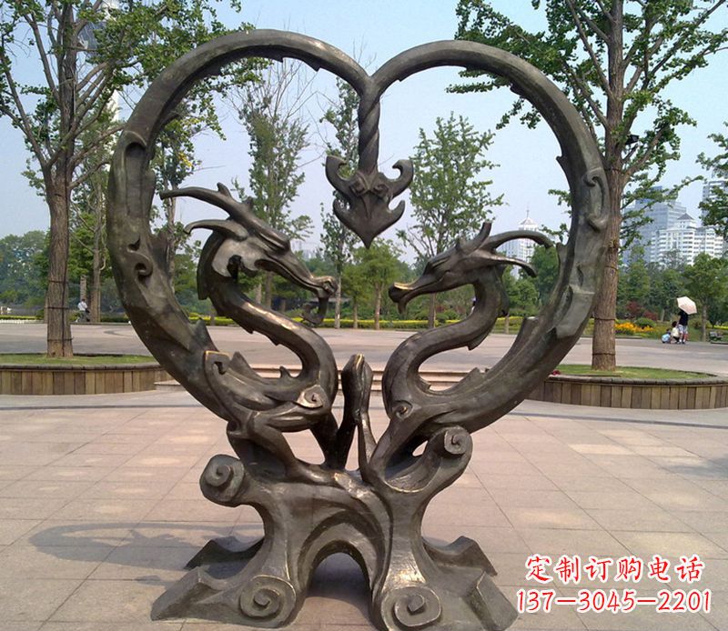 江西铜雕双龙戏珠