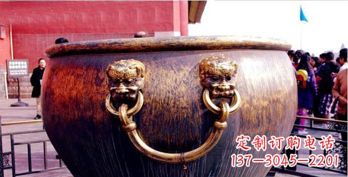江西铜雕水缸寺庙景观雕塑